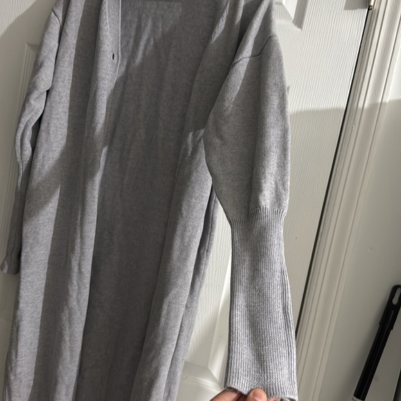Aritzia Wilfred XS long Cardigan Sweater Grey - Picture 7 of 15